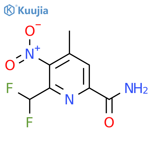 2-(Difluoromethyl)-4-methyl-3-nitropyridine-6-carboxamide structure
