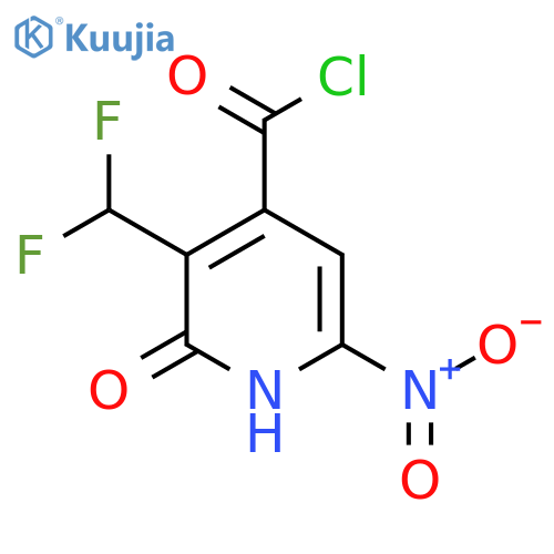 3-(Difluoromethyl)-2-hydroxy-6-nitropyridine-4-carbonyl chloride structure