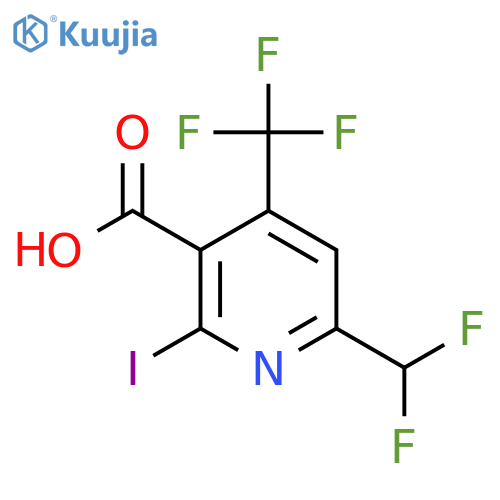 6-(Difluoromethyl)-2-iodo-4-(trifluoromethyl)pyridine-3-carboxylic acid structure