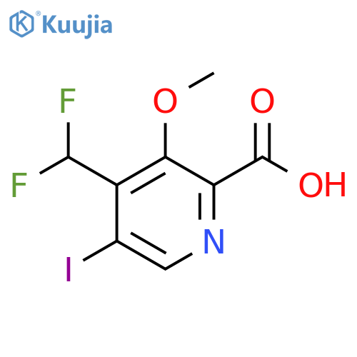 4-(Difluoromethyl)-5-iodo-3-methoxypyridine-2-carboxylic acid structure