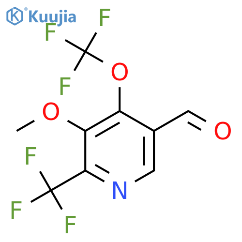 3-Methoxy-4-(trifluoromethoxy)-2-(trifluoromethyl)pyridine-5-carboxaldehyde structure