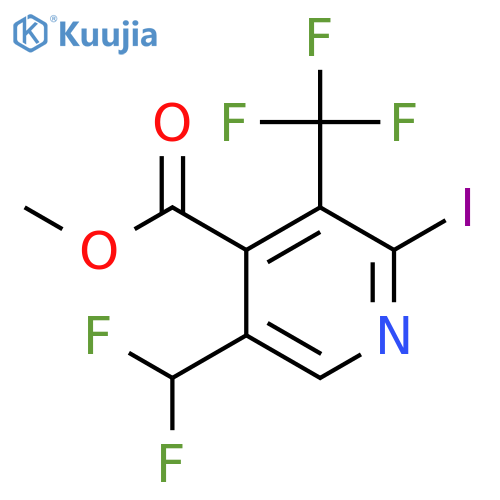 Methyl 5-(difluoromethyl)-2-iodo-3-(trifluoromethyl)pyridine-4-carboxylate structure