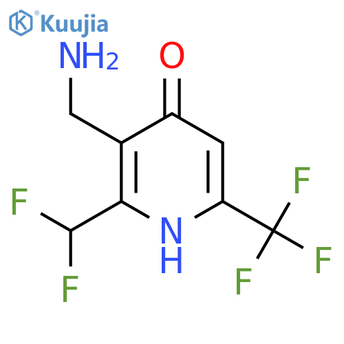3-(Aminomethyl)-2-(difluoromethyl)-4-hydroxy-6-(trifluoromethyl)pyridine structure
