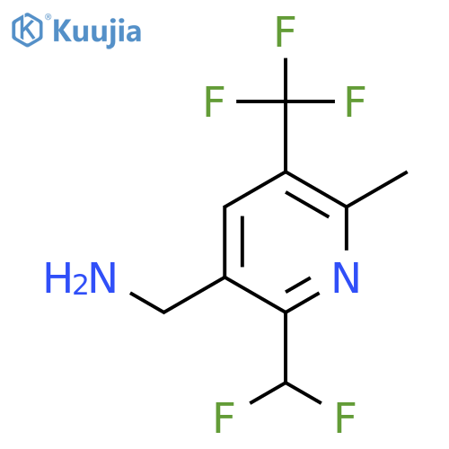3-(Aminomethyl)-2-(difluoromethyl)-6-methyl-5-(trifluoromethyl)pyridine structure