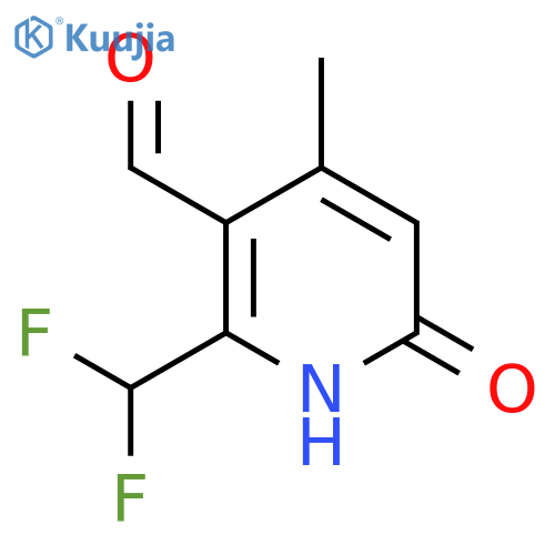 2-(Difluoromethyl)-6-hydroxy-4-methylpyridine-3-carboxaldehyde structure