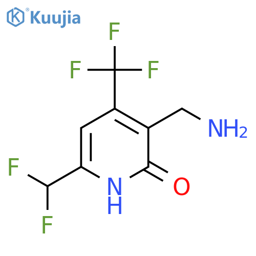 3-(Aminomethyl)-6-(difluoromethyl)-2-hydroxy-4-(trifluoromethyl)pyridine structure