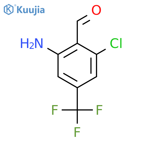 2-Amino-6-chloro-4-(trifluoromethyl)benzaldehyde structure