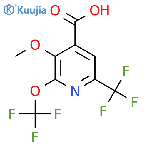3-Methoxy-2-(trifluoromethoxy)-6-(trifluoromethyl)pyridine-4-carboxylic acid structure