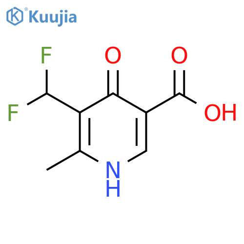 3-(Difluoromethyl)-4-hydroxy-2-methylpyridine-5-carboxylic acid structure