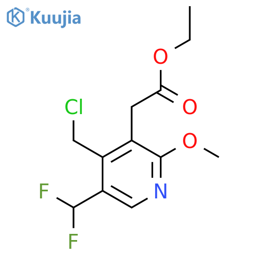 Ethyl 4-(chloromethyl)-5-(difluoromethyl)-2-methoxypyridine-3-acetate structure