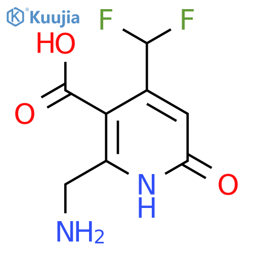 2-(Aminomethyl)-4-(difluoromethyl)-6-hydroxypyridine-3-carboxylic acid structure