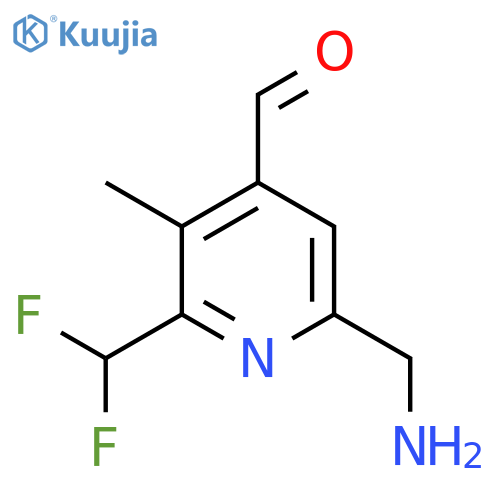 6-(Aminomethyl)-2-(difluoromethyl)-3-methylpyridine-4-carboxaldehyde structure