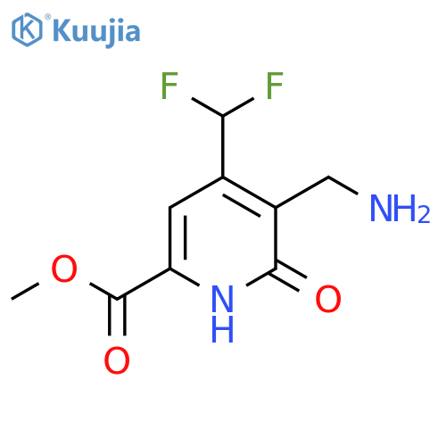 Methyl 3-(aminomethyl)-4-(difluoromethyl)-2-hydroxypyridine-6-carboxylate structure