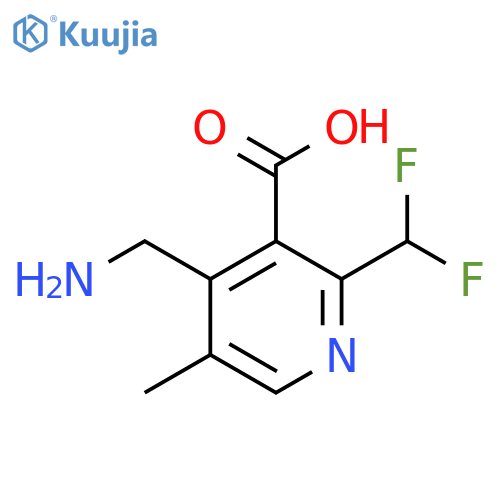 4-(Aminomethyl)-2-(difluoromethyl)-5-methylpyridine-3-carboxylic acid structure