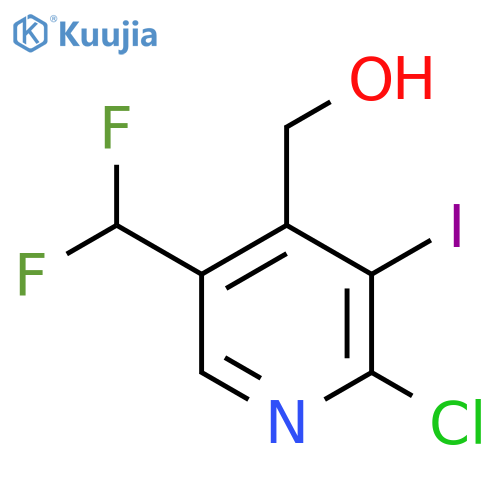 2-Chloro-5-(difluoromethyl)-3-iodopyridine-4-methanol structure
