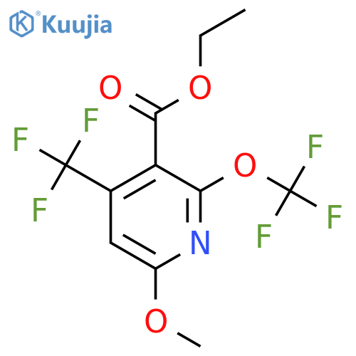 Ethyl 6-methoxy-2-(trifluoromethoxy)-4-(trifluoromethyl)pyridine-3-carboxylate structure