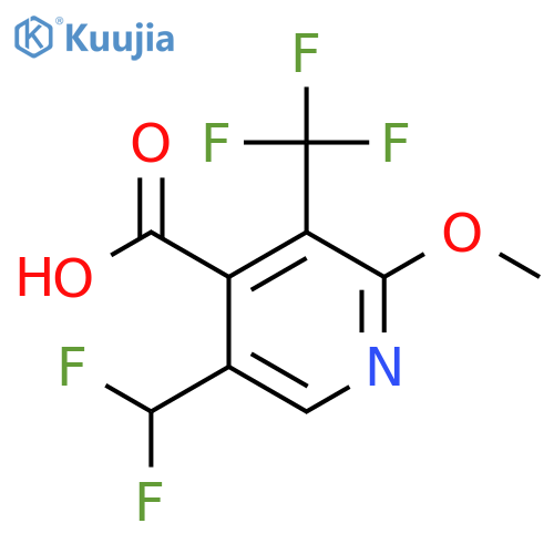 5-(Difluoromethyl)-2-methoxy-3-(trifluoromethyl)pyridine-4-carboxylic acid structure