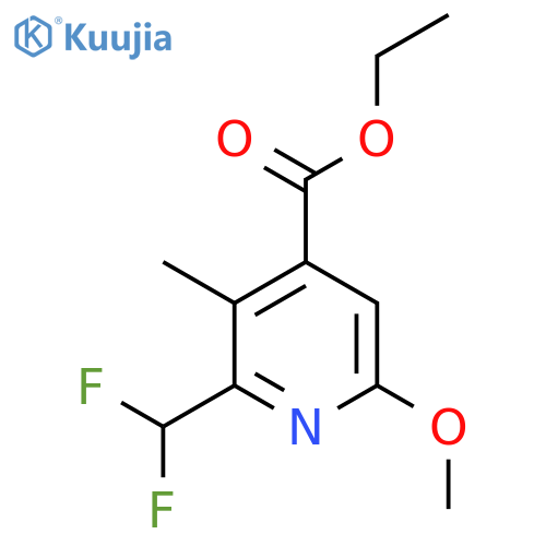Ethyl 2-(difluoromethyl)-6-methoxy-3-methylpyridine-4-carboxylate structure