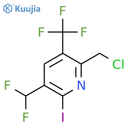 2-(Chloromethyl)-5-(difluoromethyl)-6-iodo-3-(trifluoromethyl)pyridine structure