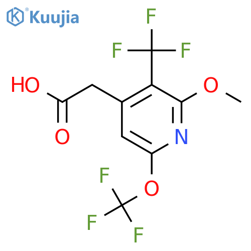 2-Methoxy-6-(trifluoromethoxy)-3-(trifluoromethyl)pyridine-4-acetic acid structure