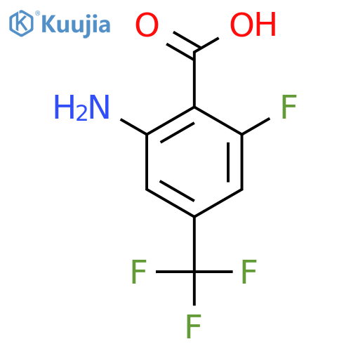 2-Amino-6-fluoro-4-(trifluoromethyl)benzoic acid structure
