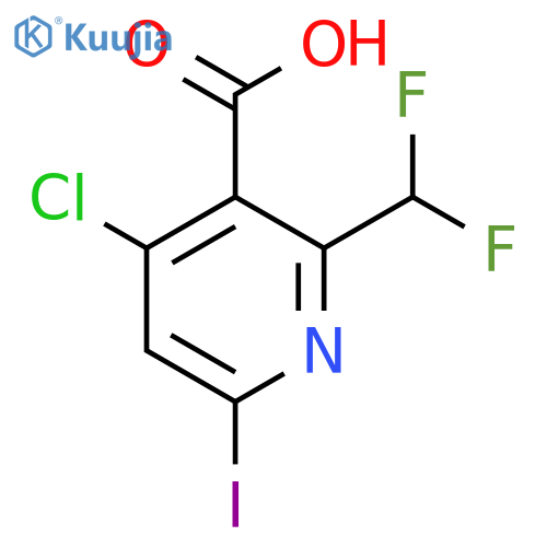 4-Chloro-2-(difluoromethyl)-6-iodopyridine-3-carboxylic acid structure