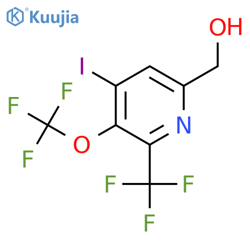 4-Iodo-3-(trifluoromethoxy)-2-(trifluoromethyl)pyridine-6-methanol structure