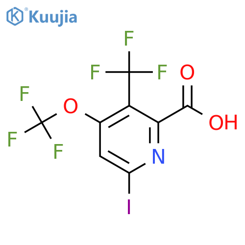 6-Iodo-4-(trifluoromethoxy)-3-(trifluoromethyl)pyridine-2-carboxylic acid structure
