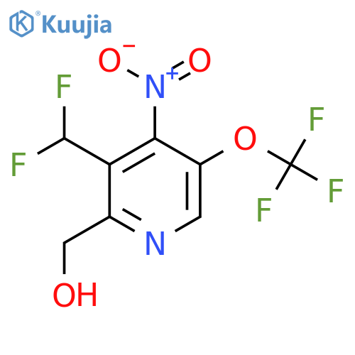 3-(Difluoromethyl)-4-nitro-5-(trifluoromethoxy)pyridine-2-methanol structure