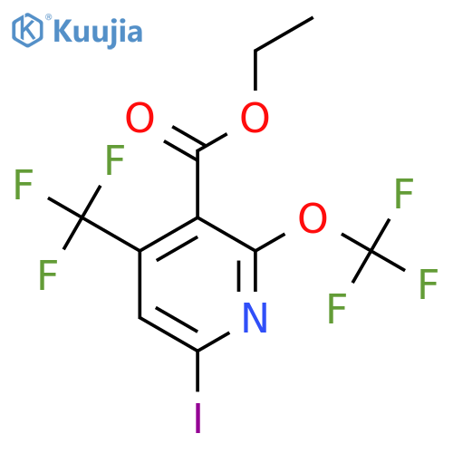 Ethyl 6-iodo-2-(trifluoromethoxy)-4-(trifluoromethyl)pyridine-3-carboxylate structure