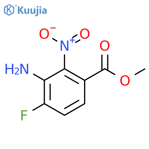 Methyl 3-amino-4-fluoro-2-nitrobenzoate structure