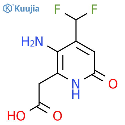 3-Amino-4-(difluoromethyl)-6-hydroxypyridine-2-acetic acid structure