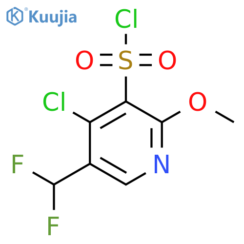 4-Chloro-5-(difluoromethyl)-2-methoxypyridine-3-sulfonyl chloride structure