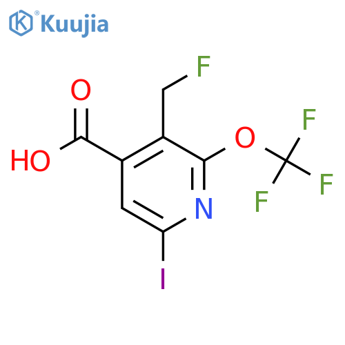 3-(Fluoromethyl)-6-iodo-2-(trifluoromethoxy)pyridine-4-carboxylic acid structure