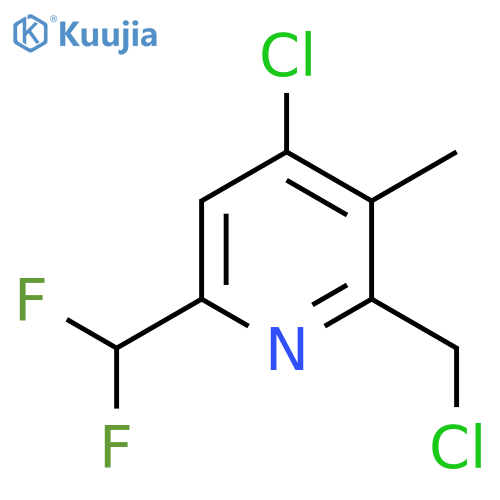 4-Chloro-2-(chloromethyl)-6-(difluoromethyl)-3-methylpyridine structure