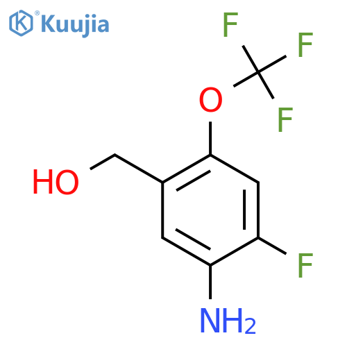5-Amino-4-fluoro-2-(trifluoromethoxy)benzyl alcohol structure