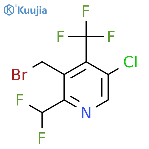 3-(Bromomethyl)-5-chloro-2-(difluoromethyl)-4-(trifluoromethyl)pyridine structure