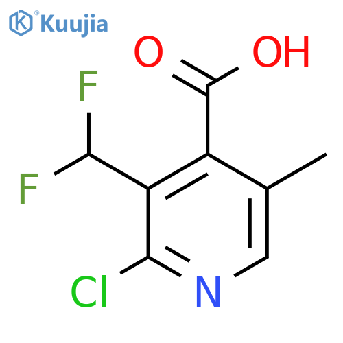 2-Chloro-3-(difluoromethyl)-5-methylpyridine-4-carboxylic acid structure
