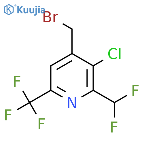4-(Bromomethyl)-3-chloro-2-(difluoromethyl)-6-(trifluoromethyl)pyridine structure