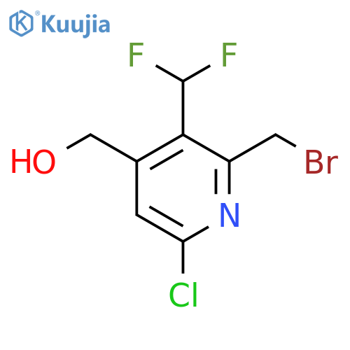 2-(Bromomethyl)-6-chloro-3-(difluoromethyl)pyridine-4-methanol structure