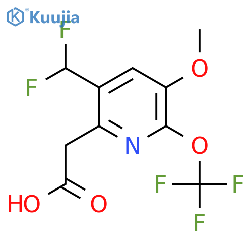3-(Difluoromethyl)-5-methoxy-6-(trifluoromethoxy)pyridine-2-acetic acid structure