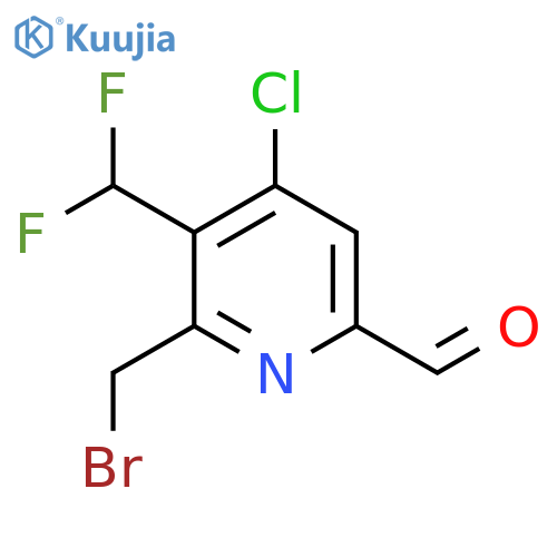 2-(Bromomethyl)-4-chloro-3-(difluoromethyl)pyridine-6-carboxaldehyde structure