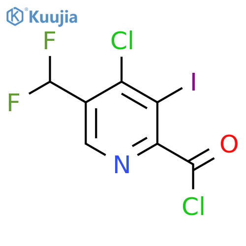 4-Chloro-5-(difluoromethyl)-3-iodopyridine-2-carbonyl chloride structure