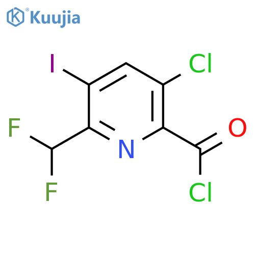 5-Chloro-2-(difluoromethyl)-3-iodopyridine-6-carbonyl chloride structure