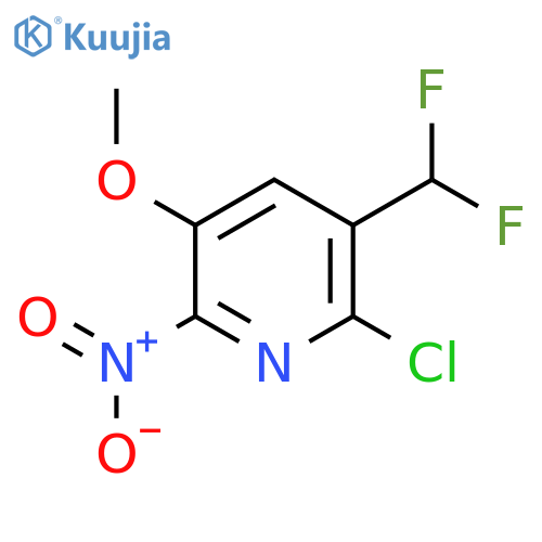 2-Chloro-3-(difluoromethyl)-5-methoxy-6-nitropyridine structure