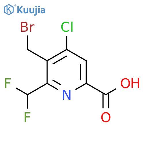 3-(Bromomethyl)-4-chloro-2-(difluoromethyl)pyridine-6-carboxylic acid structure