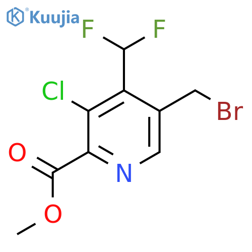 Methyl 5-(bromomethyl)-3-chloro-4-(difluoromethyl)pyridine-2-carboxylate structure