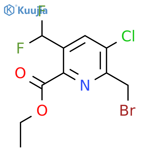 Ethyl 2-(bromomethyl)-3-chloro-5-(difluoromethyl)pyridine-6-carboxylate structure