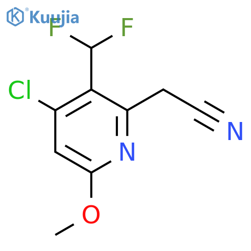 4-Chloro-3-(difluoromethyl)-6-methoxypyridine-2-acetonitrile structure