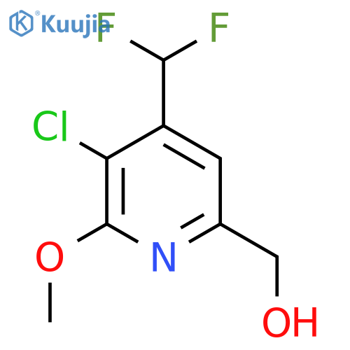 3-Chloro-4-(difluoromethyl)-2-methoxypyridine-6-methanol structure